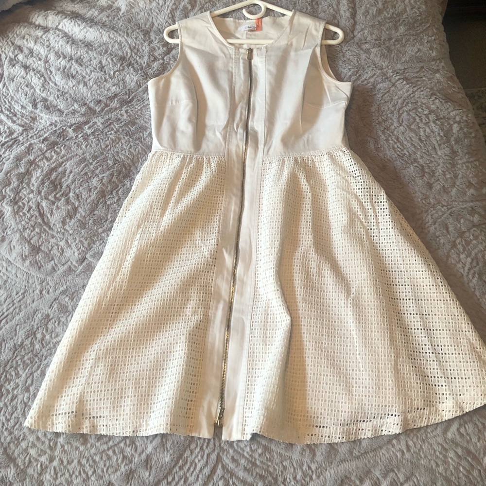 Calvin Klein Sleeveless White Size 12 Dress